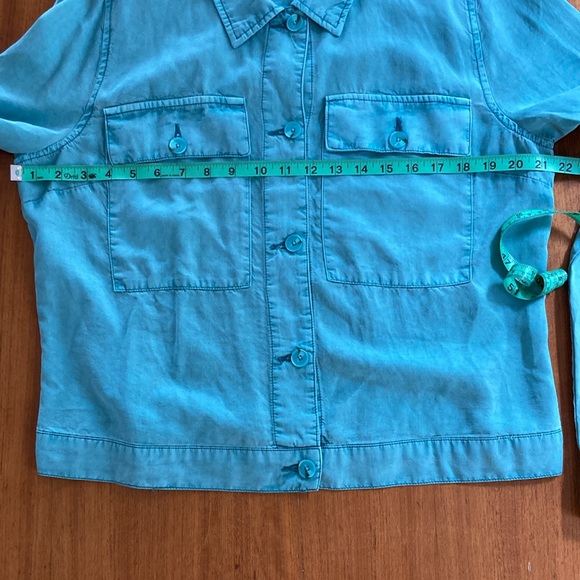 KUT from the Kloth Abigail Jacket Size Large Aqua - Picture 10 of 12